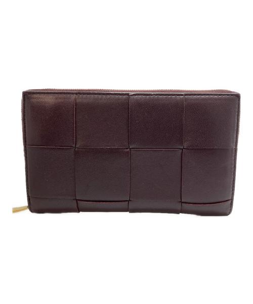 BOTTEGA VENETA（ボッテガベネタ）BOTTEGA VENETA (ボッテガベネタ) カセットジップアラウンドウォレット ブラウンの古着・服飾アイテム