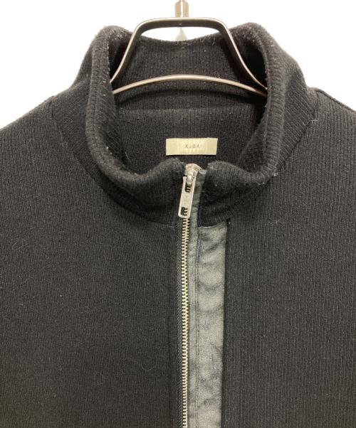 XLIM（エクスリム）XLIM (エクスリム) スエード切替ドライバーズニット ブラック サイズ:２の古着・服飾アイテム