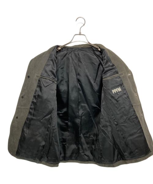 PPFM（ピーピーエフエム）PPFM (ピーピーエフエム) カウレザー3Bジャケット グレー サイズ:Mの古着・服飾アイテム