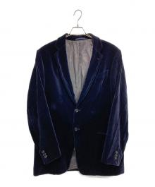 ARMANI COLLEZIONI（アルマーニ コレツィオーニ）の古着「ベロア2Bジャケット」｜ネイビー