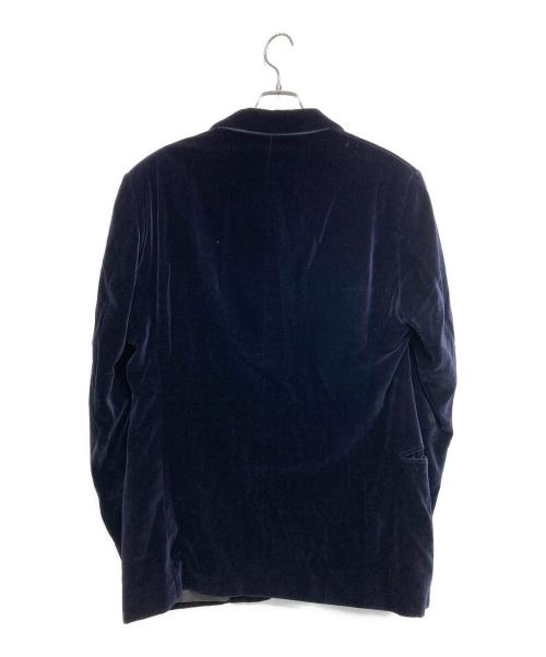 ARMANI COLLEZIONI（アルマーニ コレツィオーニ）ARMANI COLLEZIONI (アルマーニ コレツィオーニ) ベロア2Bジャケット ネイビー サイズ:52の古着・服飾アイテム