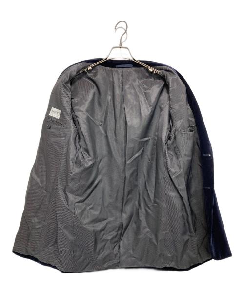 ARMANI COLLEZIONI（アルマーニ コレツィオーニ）ARMANI COLLEZIONI (アルマーニ コレツィオーニ) ベロア2Bジャケット ネイビー サイズ:52の古着・服飾アイテム