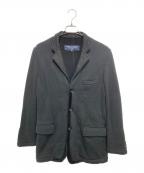 COMME des GARCONS HOMMEコムデギャルソン オム）の古着「スウェット 3Bジャケット」｜ブラック