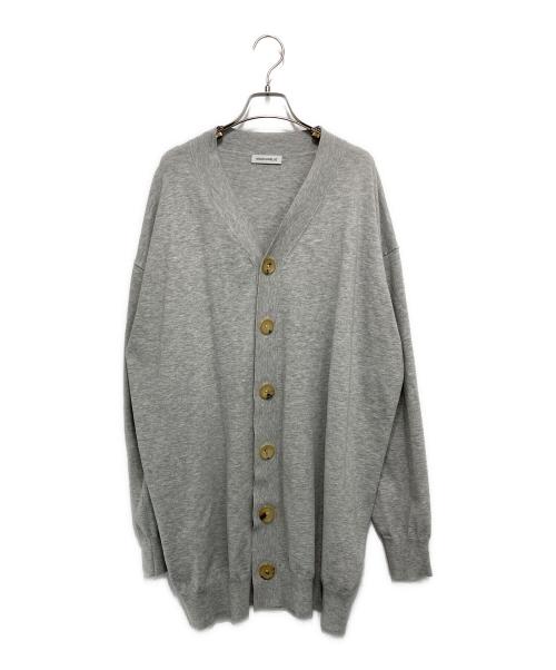 MADISON BLUE（マディソンブルー）MADISON BLUE (マディソンブルー) ロングVネックカーディガン グレー サイズ:XSの古着・服飾アイテム