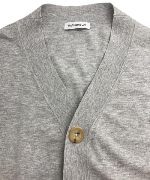 MADISON BLUE（マディソンブルー）MADISON BLUE (マディソンブルー) ロングVネックカーディガン グレー サイズ:XSの古着・服飾アイテム