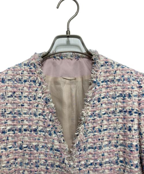 ANAYI（アナイ）ANAYI (アナイ) ツイードジャケット ピンク サイズ:36の古着・服飾アイテム