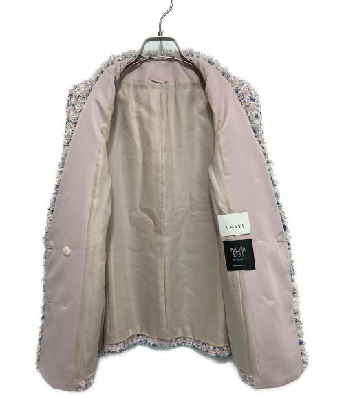 ANAYI（アナイ）ANAYI (アナイ) ツイードジャケット ピンク サイズ:36の古着・服飾アイテム