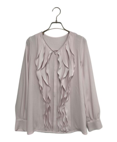 ANAYI（アナイ）ANAYI (アナイ) バックサテンナローラッフルブラウス ピンク サイズ:36の古着・服飾アイテム