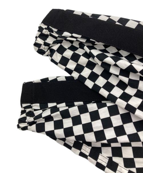 TAO COMME des GARCONS（タオ コムデギャルソン）TAO COMME des GARCONS (タオ コムデギャルソン) チェックフーデッドサイドラインコート ブラック×ホワイト サイズ:Sの古着・服飾アイテム