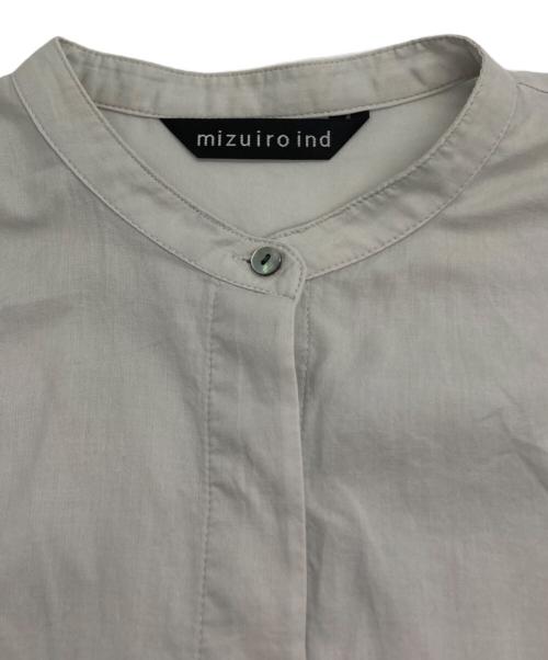 mizuiro-ind（ミズイロインド）mizuiro-ind (ミズイロインド) ピンタックパフスリーブシャツ グレー サイズ:FREEの古着・服飾アイテム