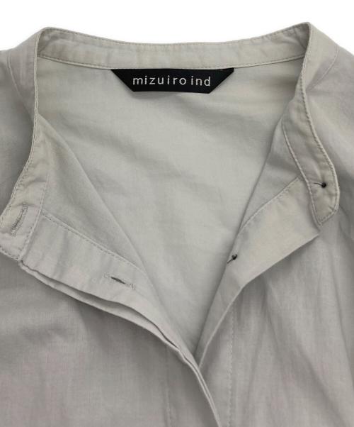 mizuiro-ind（ミズイロインド）mizuiro-ind (ミズイロインド) ピンタックパフスリーブシャツ グレー サイズ:FREEの古着・服飾アイテム