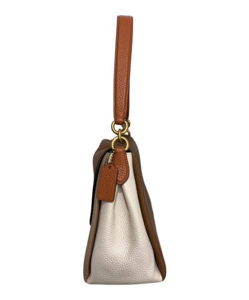 COACH（コーチ）COACH (コーチ) メイ 2WAYショルダーバッグ ブラウン×ホワイトの古着・服飾アイテム