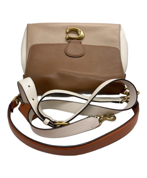 COACH（コーチ）COACH (コーチ) メイ 2WAYショルダーバッグ ブラウン×ホワイトの古着・服飾アイテム