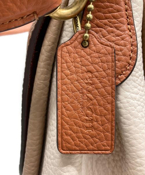 COACH（コーチ）COACH (コーチ) メイ 2WAYショルダーバッグ ブラウン×ホワイトの古着・服飾アイテム