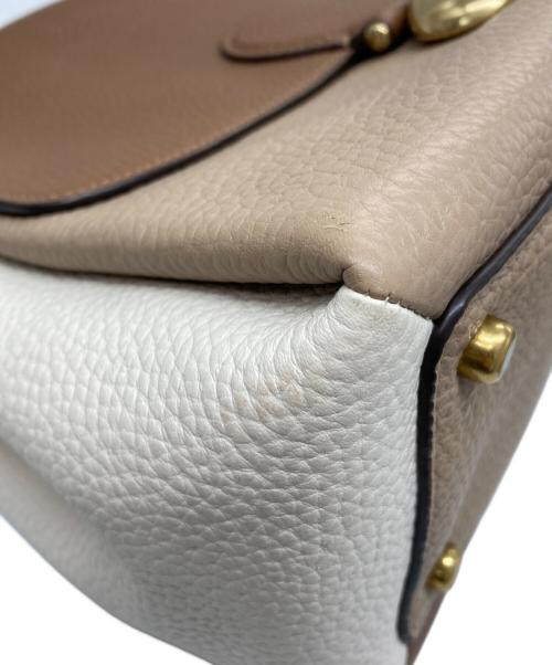 COACH（コーチ）COACH (コーチ) メイ 2WAYショルダーバッグ ブラウン×ホワイトの古着・服飾アイテム