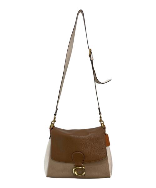 COACH（コーチ）COACH (コーチ) メイ 2WAYショルダーバッグ ブラウン×ホワイトの古着・服飾アイテム