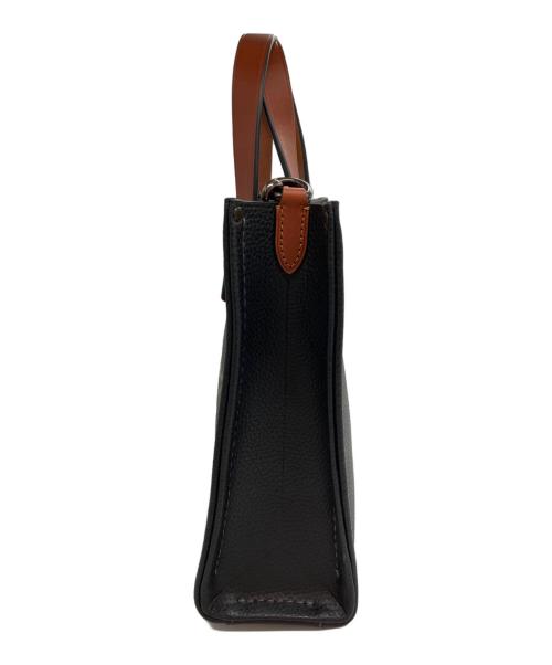COACH（コーチ）COACH (コーチ) リレー トート バッグ 17・レキシー ブラック×ブラウンの古着・服飾アイテム