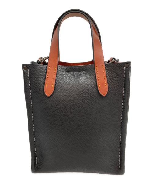 COACH（コーチ）COACH (コーチ) リレー トート バッグ 17・レキシー ブラック×ブラウンの古着・服飾アイテム
