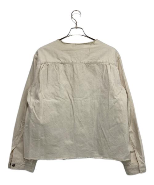 UNUSED（アンユーズド）UNUSED (アンユーズド) カットオフノーカラージャケット アイボリー サイズ:3の古着・服飾アイテム