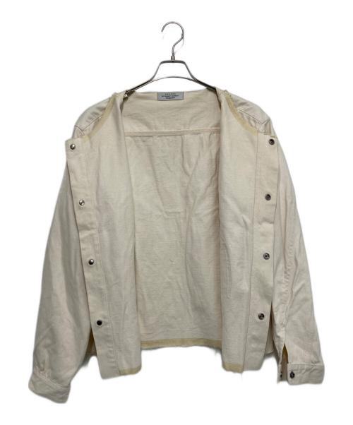 UNUSED（アンユーズド）UNUSED (アンユーズド) カットオフノーカラージャケット アイボリー サイズ:3の古着・服飾アイテム