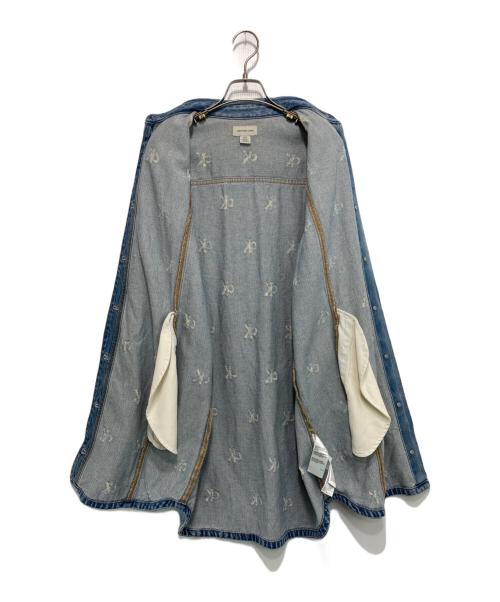 Calvin Klein Jeans（カルバンクラインジーンズ）Calvin Klein Jeans (カルバンクラインジーンズ) Distressed Indigo Denim Shirt Dress ディストレスド インディゴ デニム シャツドレス ライトインディゴ サイズ:Ｓの古着・服飾アイテム