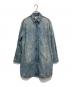 Calvin Klein Jeans（カルバンクラインジーンズ）の古着「Distressed Indigo Denim Shirt Dress ディストレスド インディゴ デニム シャツドレス」｜ライトインディゴ