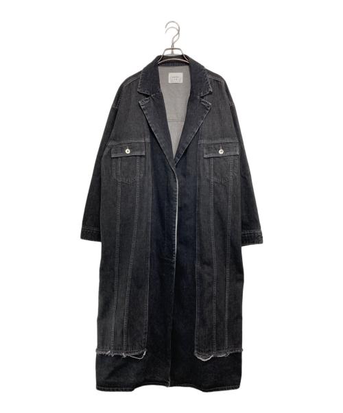 Ameri（アメリ）Ameri (アメリ) デニムチェスターコート ブラック サイズ:Fの古着・服飾アイテム