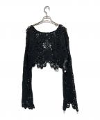 Ameriアメリ）の古着「MEDI FLOWER SAINT LACE TOP」｜ブラック