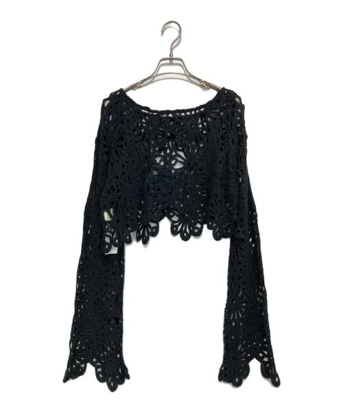 Ameri（アメリ）AMERI (アメリ) MEDI FLOWER SAINT LACE TOP ブラック サイズ:Fの古着・服飾アイテム