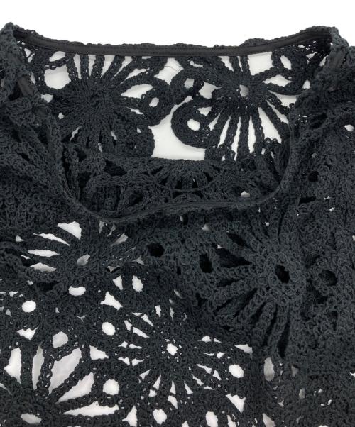Ameri（アメリ）AMERI (アメリ) MEDI FLOWER SAINT LACE TOP ブラック サイズ:Fの古着・服飾アイテム