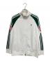 adidas（アディダス）の古着「ツイストニット カラーブロック フルジップ レトロトラックジャケット」｜ホワイト×グリーン
