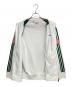 adidas (アディダス) ツイストニット カラーブロック フルジップ レトロトラックジャケット ホワイト×グリーン サイズ:XL：5000円