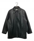anukeアンヌーク）の古着「Ecoleather Over Jacket」｜ブラック