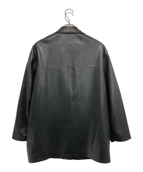 anuke（アンヌーク）anuke (アンヌーク) Ecoleather Over Jacket ブラック サイズ:38の古着・服飾アイテム