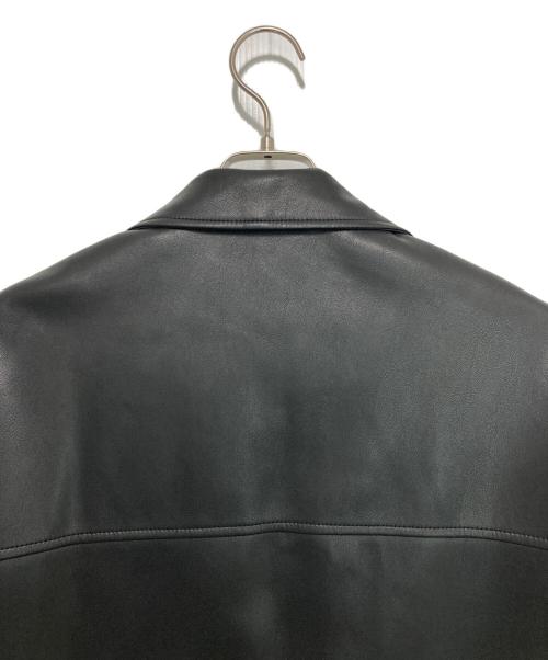 anuke（アンヌーク）anuke (アンヌーク) Ecoleather Over Jacket ブラック サイズ:38の古着・服飾アイテム