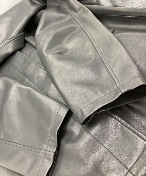 anuke（アンヌーク）anuke (アンヌーク) Ecoleather Over Jacket ブラック サイズ:38の古着・服飾アイテム
