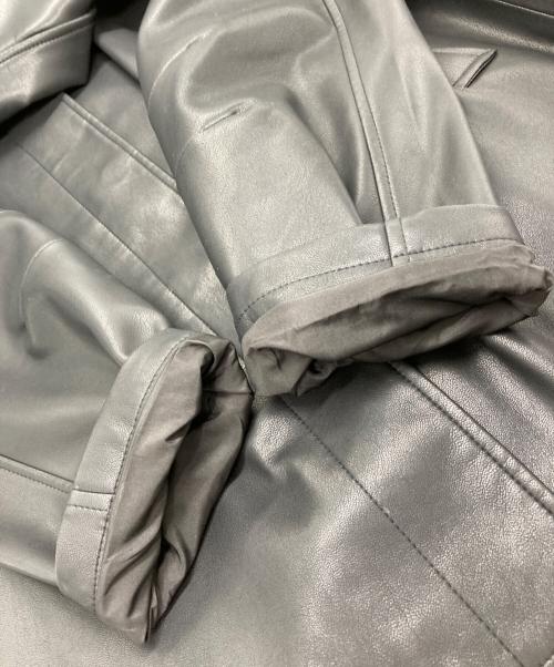 anuke（アンヌーク）anuke (アンヌーク) Ecoleather Over Jacket ブラック サイズ:38の古着・服飾アイテム