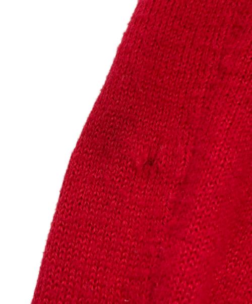 PLAY COMME des GARCONS（プレイコムデギャルソン）PLAY COMME des GARCONS (プレイコムデギャルソン) LOGO PATCH COTTON KNIT CARDIGAN レッド サイズ:Sの古着・服飾アイテム