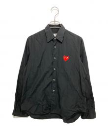 PLAY COMME des GARCONS（プレイコムデギャルソン）の古着「ハートワッペンシャツ」｜ブラック