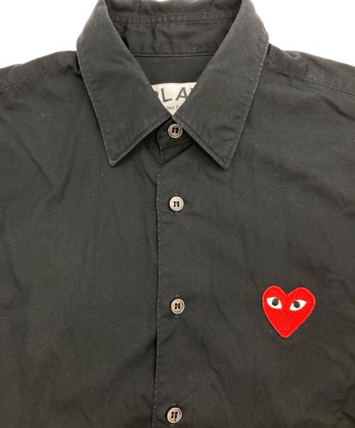 PLAY COMME des GARCONS（プレイコムデギャルソン）PLAY COMME des GARCONS (プレイコムデギャルソン) ハートワッペンシャツ ブラック サイズ:xxsの古着・服飾アイテム
