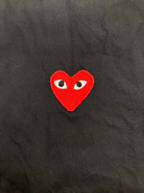 PLAY COMME des GARCONS（プレイコムデギャルソン）PLAY COMME des GARCONS (プレイコムデギャルソン) ハートワッペンシャツ ブラック サイズ:xxsの古着・服飾アイテム