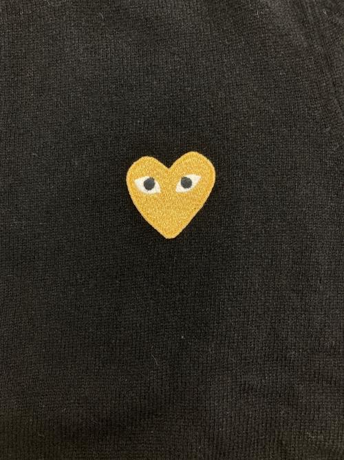 PLAY COMME des GARCONS（プレイコムデギャルソン）PLAY COMME des GARCONS (プレイコムデギャルソン) ニットカーディガン ブラック サイズ:Sの古着・服飾アイテム
