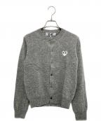 PLAY COMME des GARCONSプレイコムデギャルソン）の古着「ニットカーディガン」｜グレー