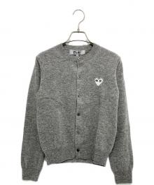 PLAY COMME des GARCONS（プレイコムデギャルソン）の古着「ニットカーディガン」｜グレー