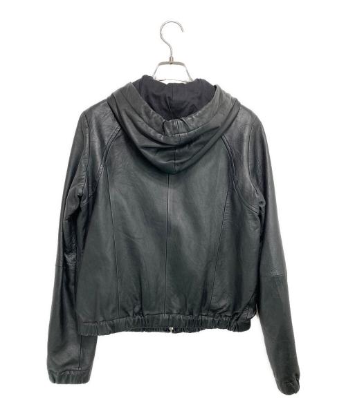 PAUL SMITH（ポールスミス）PAUL SMITH (ポールスミス) フーデッドレザージャケット ブラック サイズ:40の古着・服飾アイテム