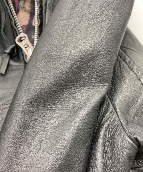 PAUL SMITH（ポールスミス）PAUL SMITH (ポールスミス) フーデッドレザージャケット ブラック サイズ:40の古着・服飾アイテム