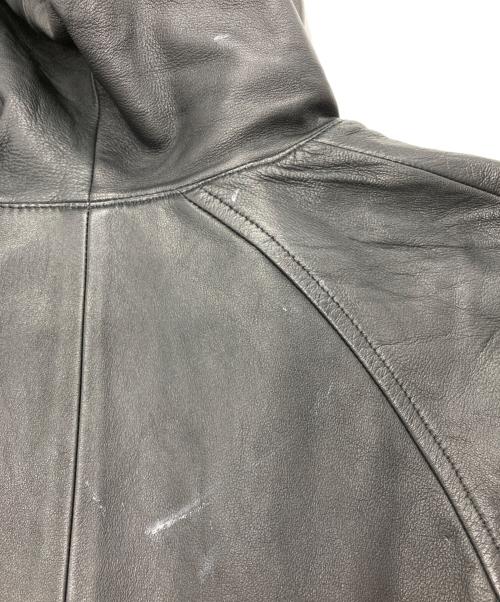 PAUL SMITH（ポールスミス）PAUL SMITH (ポールスミス) フーデッドレザージャケット ブラック サイズ:40の古着・服飾アイテム