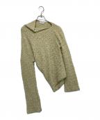 IRENEアイレネ）の古着「Tweed Knit Tops」｜イエロー