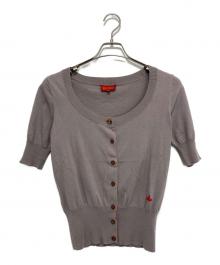 Vivienne Westwood RED LABEL（ヴィヴィアンウエストウッドレッドレーベル）の古着「半袖カーディガン」｜グレー