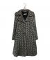 MaxMara（マックスマーラ）の古着「総柄ウール混コート」｜ブラック×アイボリー